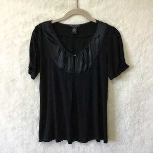 Kenneth Cole Black Short Sleeve Blouse